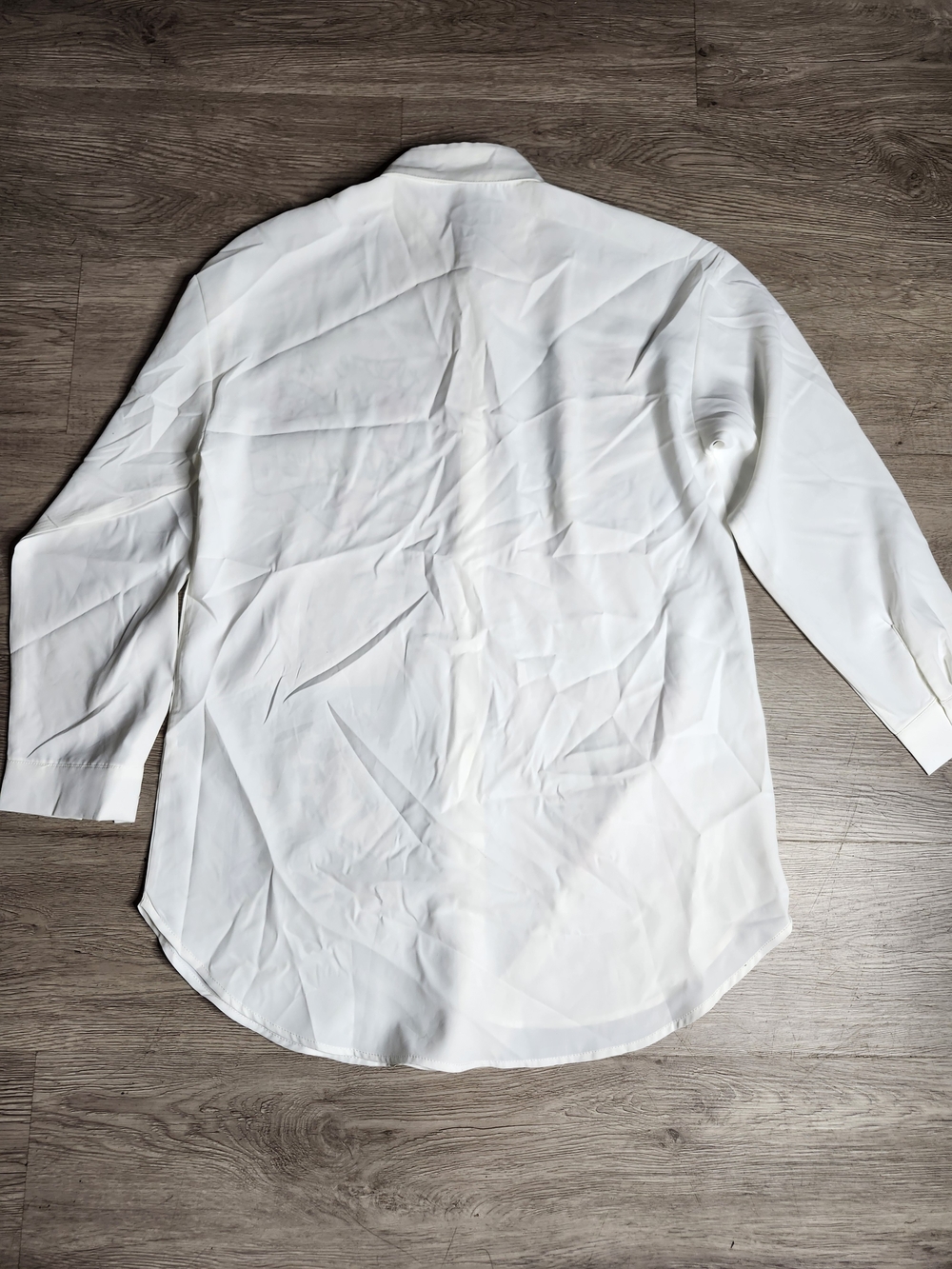 White Pop-Art Button-Down Shirt Dress with Graphic Panels - Picture 7 of 7